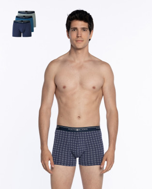 3-Pack Boxers, Basix Color Assorted - 1