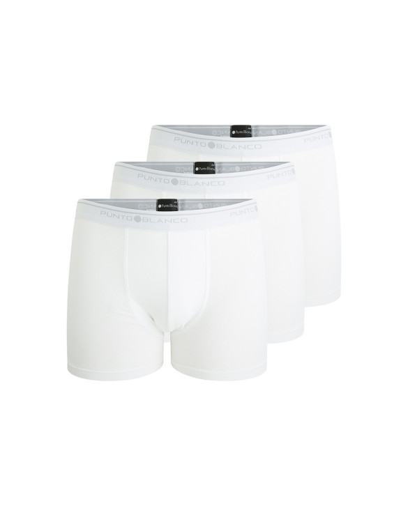 Pack de 3 Bòxers, Basix Color Blanc - 1 - 2 - 3 - 4