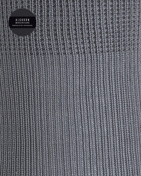Ribbed mercerized cotton socks Color Grey - 1 - 2