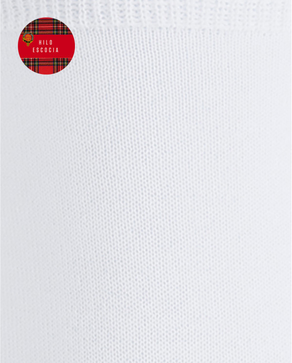Mitjons de Fil d'Escòcia llisos Color Blanc - 1 - 2