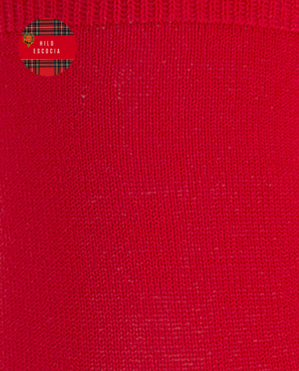 Mitjons de Fil d'Escòcia llisos Color Vermell - 1 - 2