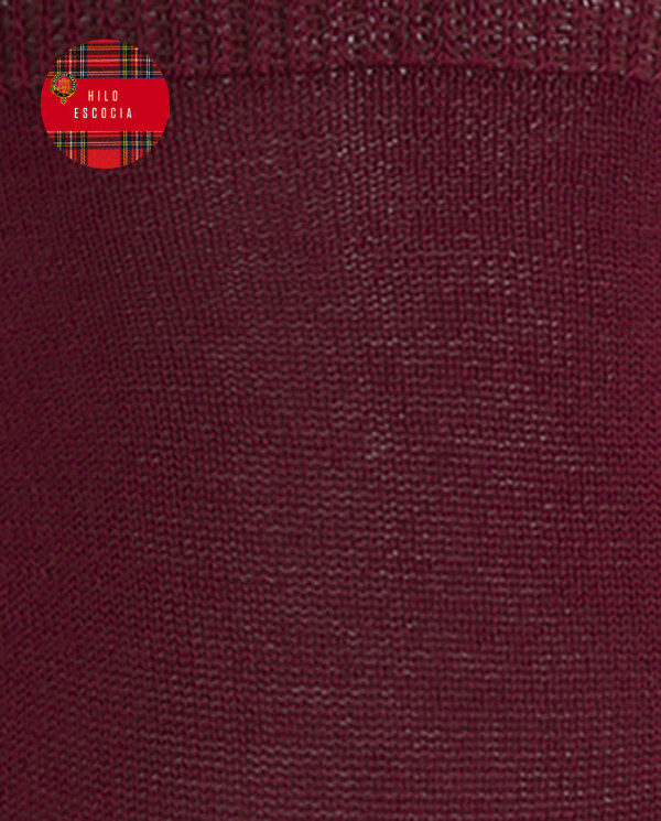 Plain Fil d'Écosse Socks Color Burgundy - 1 - 2