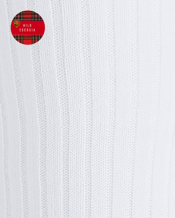 Ribbed Fil d'Écosse Socks Color White - 1 - 2