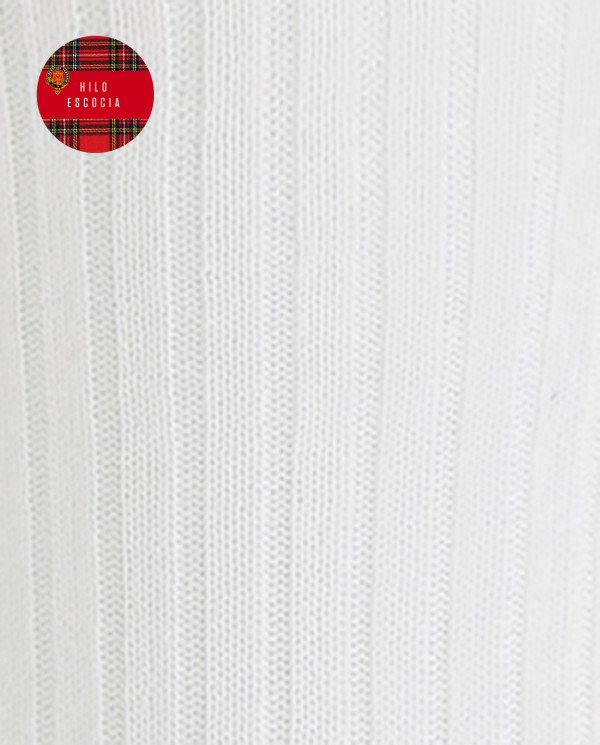 Ribbed Fil d'Écosse Socks Color Ivory - 1 - 2