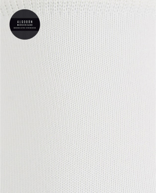 Chaussettes unies en coton mercerisé - sandwich Couleur Écru - 1 2