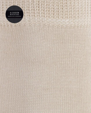 Chaussettes unies en coton mercerisé - sandwich Couleur Beige - 1 2