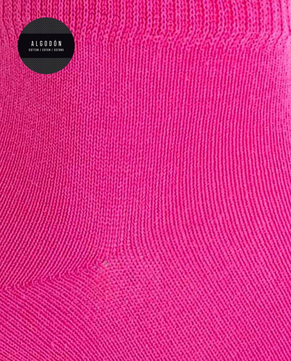 Plain cotton socks Color Fuchsia - 1 - 2