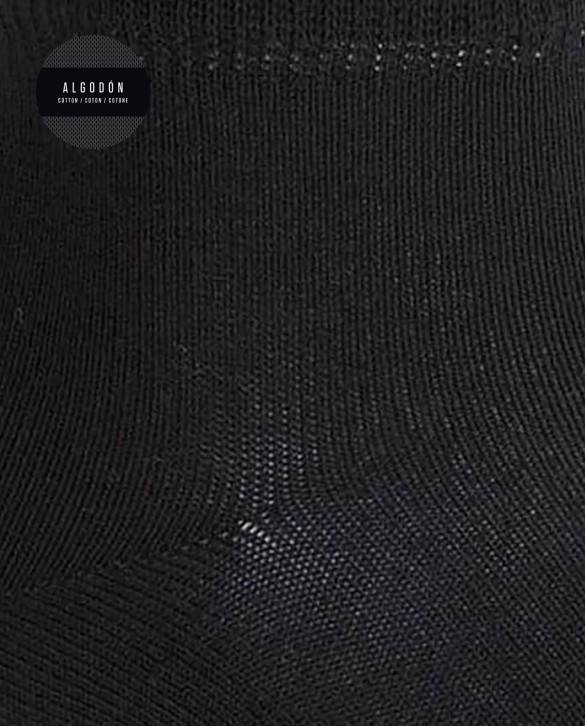 Plain cotton socks Color Black - 1 - 2