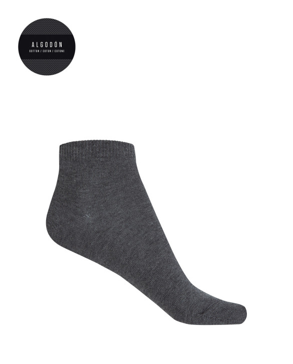 Plain cotton socks Color Grey - 1