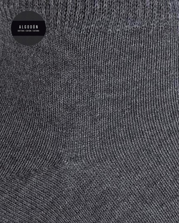 Plain cotton socks Color Grey - 1 - 2
