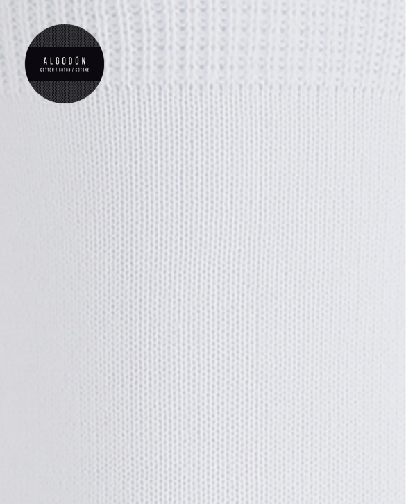 Plain mercerized cotton socks Color White - 1 - 2