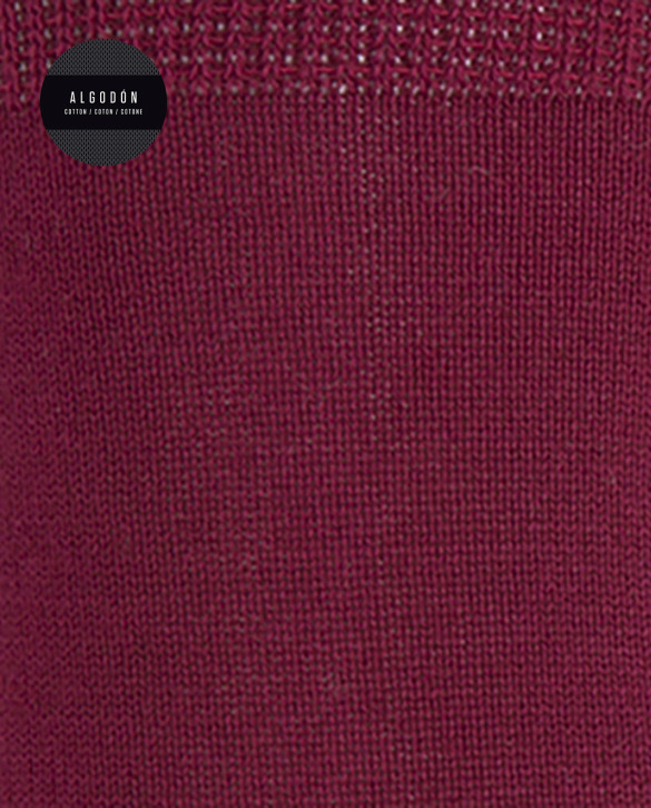 Chaussettes unies en coton mercerisé Couleur Bordeaux - 1 - 2