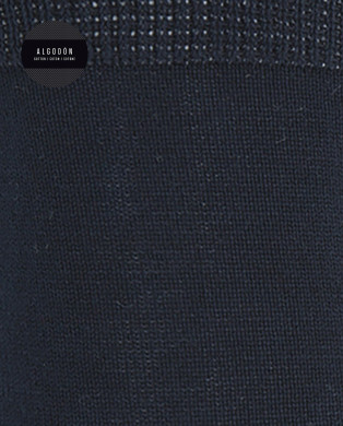 Plain mercerized cotton socks Color Navy - 1 2