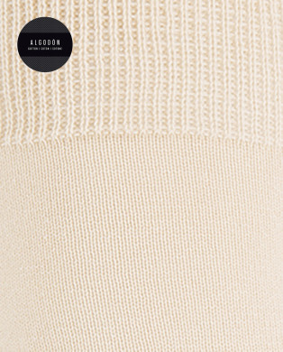 Calcetines de algodón mercerizado lisos Color Beige - 1 2