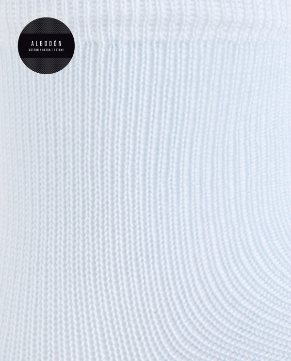 100% plain mercerized cotton socks Color Blue - 1 - 2