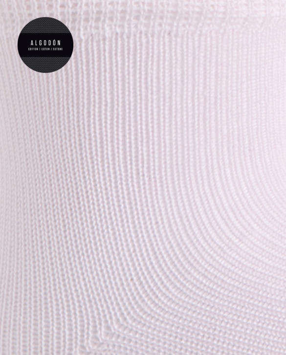 100% plain mercerized cotton socks Color Pink - 1 - 2