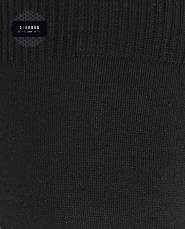 Plain cotton socks Color Black - 1 - 2