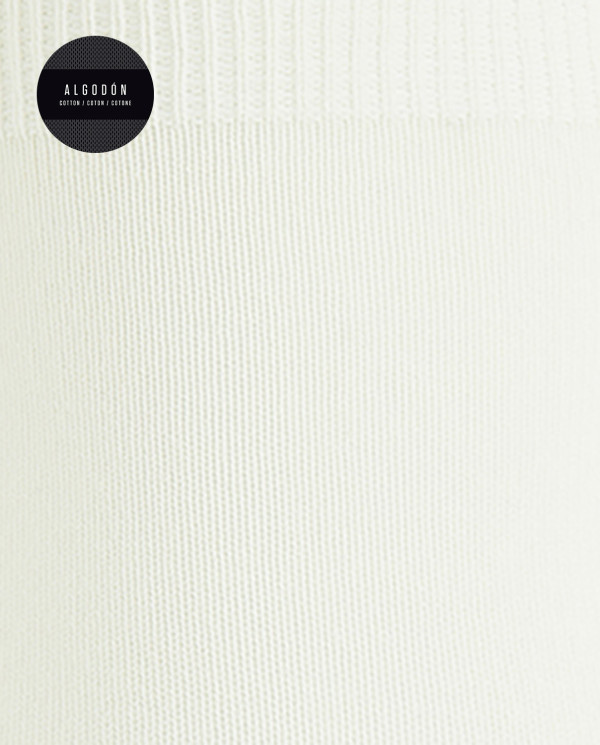 Plain cotton socks Color Beige - 1 - 2