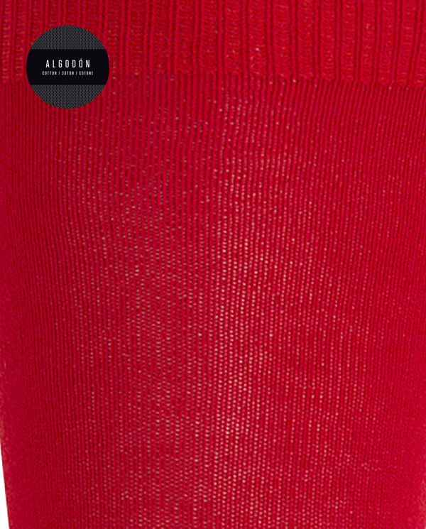 Plain cotton socks Color Red - 1 - 2