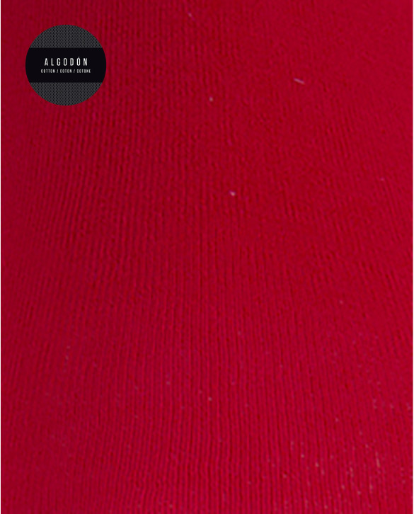 Leotardos de algodón lisos Color Rojo - 1 - 2