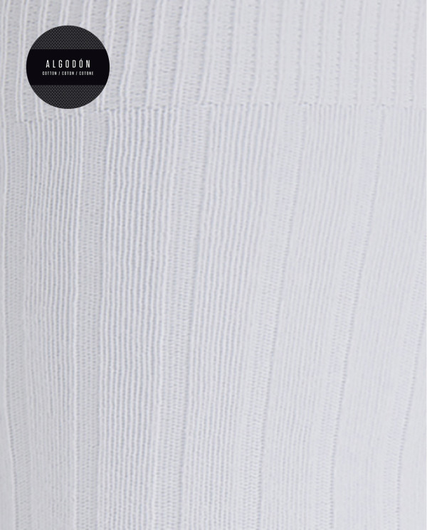 Ribbed cotton socks Color White - 1 - 2