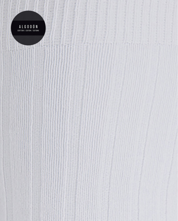 Ribbed cotton socks Color White - 1 - 2