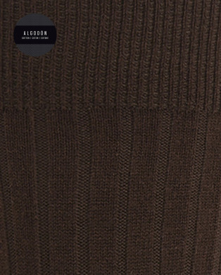 Chaussettes en coton côtelé Couleur Marron - 1 2