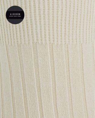 Chaussettes en coton côtelé Couleur Beige - 1 2