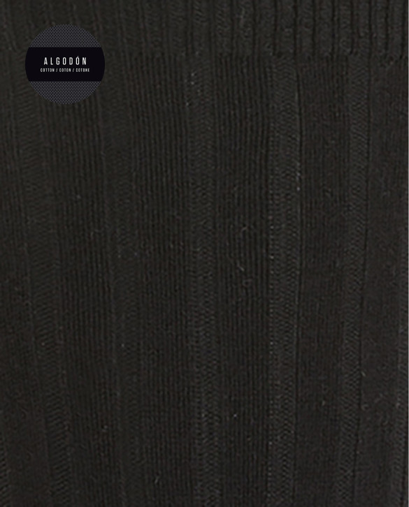 Ribbed cotton socks Color Black - 1 - 2