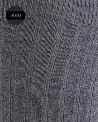 Calcetines de algodón de canalé Color Gris - 1 2