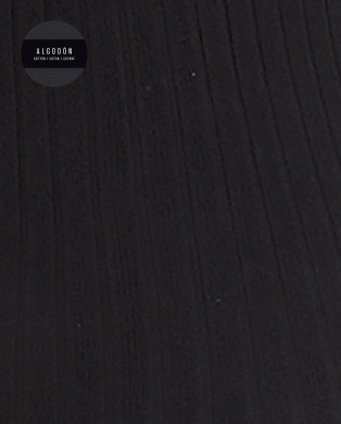 Ribbed cotton tights Color Black - 1 2