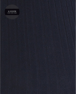 Collants en coton côtelé Couleur Bleu marine - 1 2