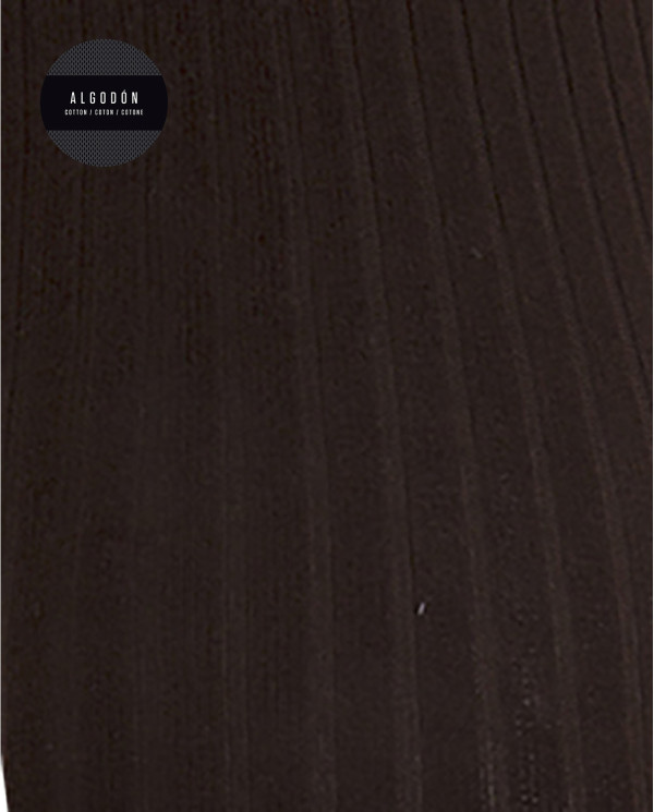 Ribbed cotton tights Color Brown - 1 - 2