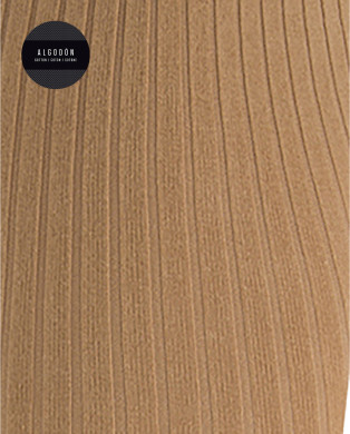 Collants en coton côtelé Couleur Beige - 1 2