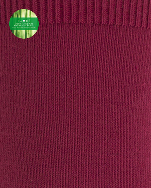 Mitjons de bambú llisos Color Granat - 1 - 2
