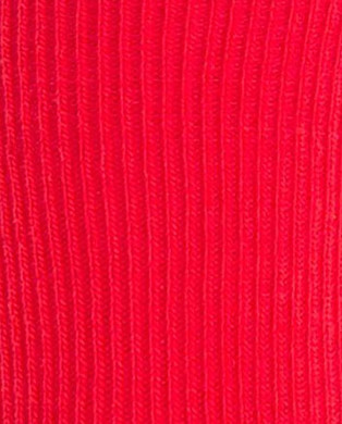 Chaussettes ourlet côtelé Couleur Rouge - 1 2