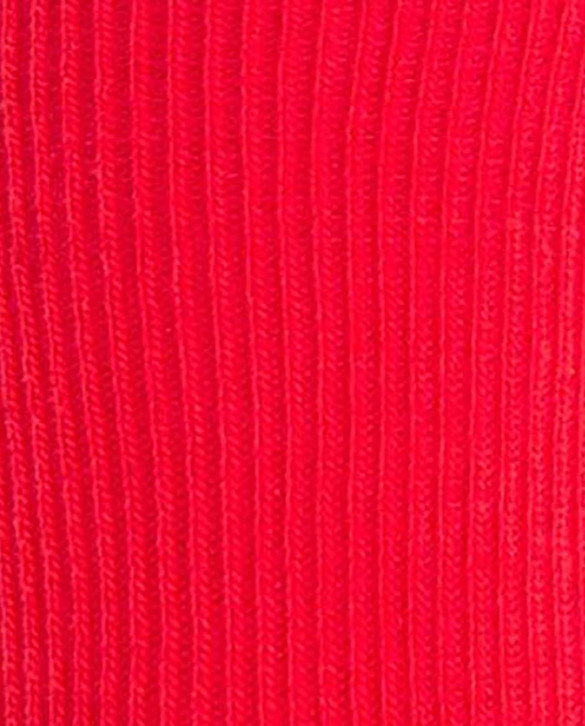 Ribbed hem socks Color Red - 1 - 2