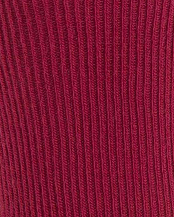 Ribbed hem socks Color Burgundy - 1 - 2