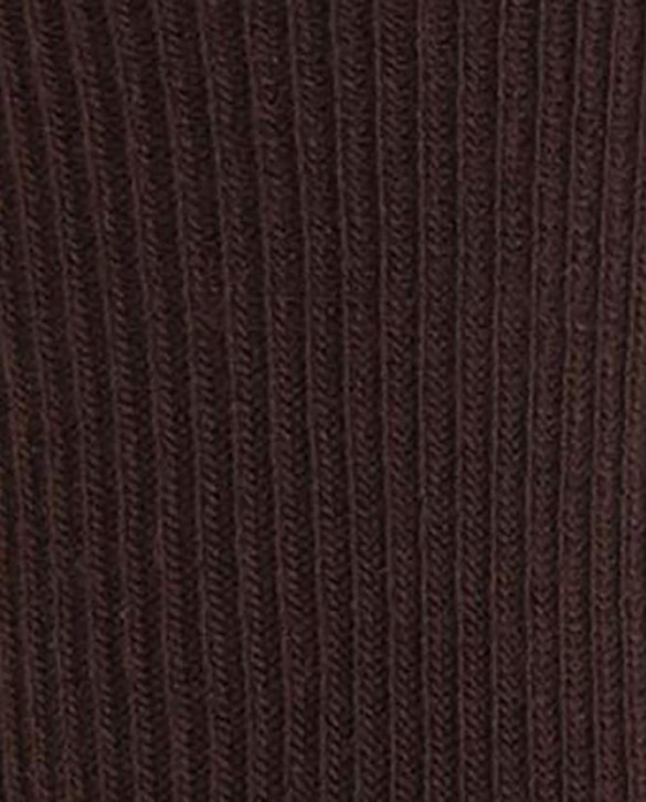 Ribbed hem socks Color Brown - 1 - 2