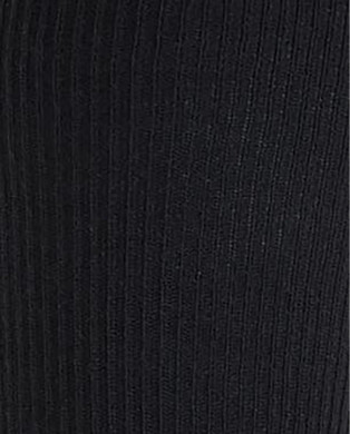 Mitjons d'orló de canalé Color Negre - 1 2