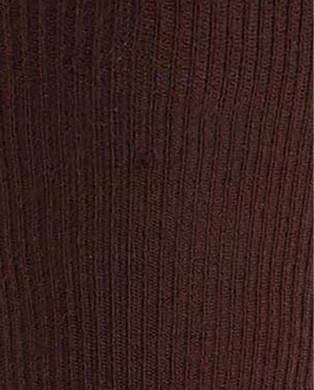 Ribbed hem socks Color Brown - 1 2