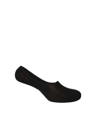 Capsa pack de 2 mitjons invisibles de cotó merceritzat llis Color Negre - 1