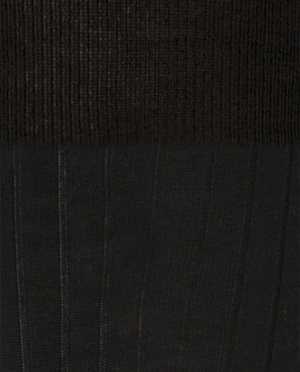 Mitjons de caixmir - canalé - LUXURY Color Negre - 1 - 2
