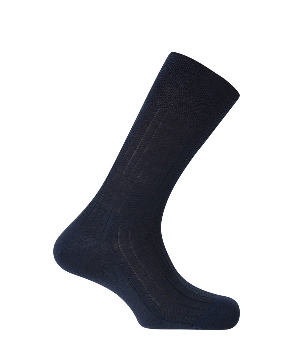 Calcetines de cachemira - canalé - LUXURY Color Marino - 1