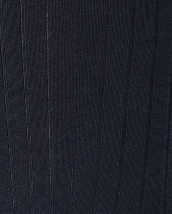 Cashmere socks - ribbed - LUXURY Color Navy - 1 - 2