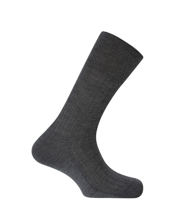 Mitjons de caixmir - canalé - LUXURY Color Gris - 1