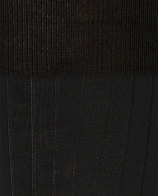 Cashmere socks - ribbed - LUXURY Color Black - 1 2