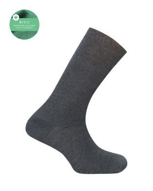 Calcetines de lana Super Merino de canalé - Medic Color Gris - 1
