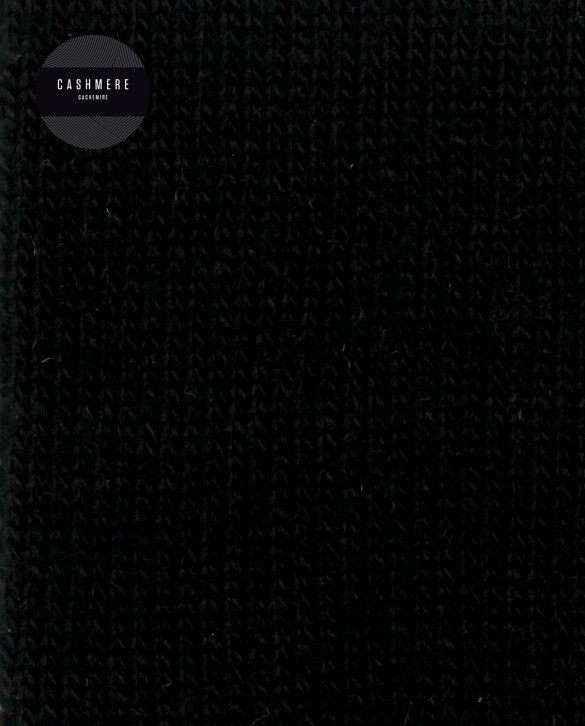 Cashmere/wool socks - plain - rolled cuff Color Black - 1 - 2