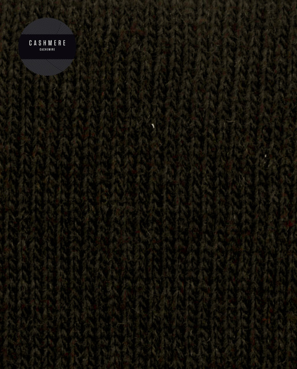 Cashmere/wool socks - plain - rolled cuff Color Brown - 1 - 2